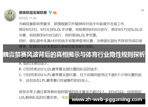 魏震禁赛风波背后的真相揭示与体育行业隐性规则探析 魏震禁赛风波背后的真相揭示与体育行业隐性规则探析